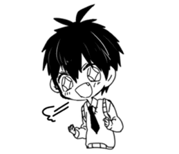 Monochrome Students sticker #2571002
