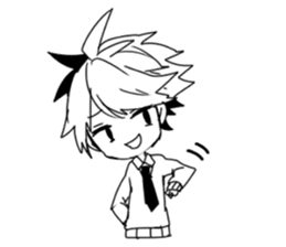 Monochrome Students sticker #2571026