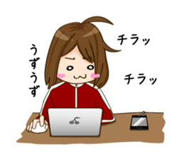 The girl who loves smartphones sticker #2573996