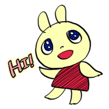 Capricious rabbit girl sticker #2574697