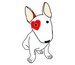 Bull Terrier of heart mark sticker #2575511