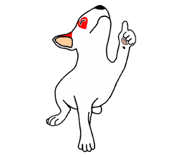 Bull Terrier of heart mark sticker #2575513