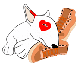 Bull Terrier of heart mark sticker #2575514