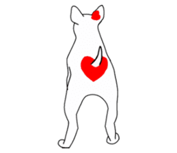 Bull Terrier of heart mark sticker #2575515