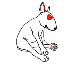 Bull Terrier of heart mark sticker #2575517