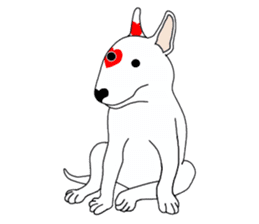 Bull Terrier of heart mark sticker #2575518