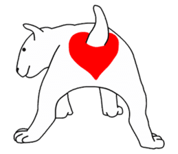 Bull Terrier of heart mark sticker #2575519