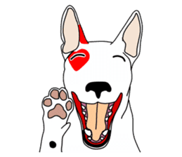 Bull Terrier of heart mark sticker #2575520