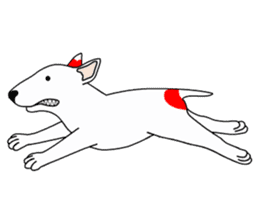 Bull Terrier of heart mark sticker #2575521
