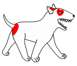 Bull Terrier of heart mark sticker #2575523
