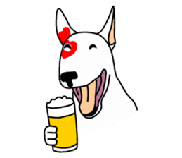 Bull Terrier of heart mark sticker #2575527