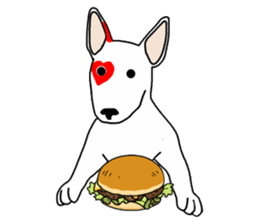 Bull Terrier of heart mark sticker #2575528