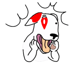 Bull Terrier of heart mark sticker #2575530