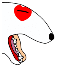 Bull Terrier of heart mark sticker #2575531