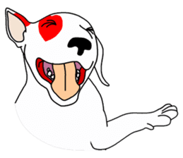 Bull Terrier of heart mark sticker #2575532