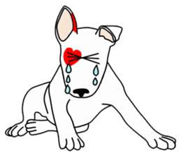 Bull Terrier of heart mark sticker #2575534