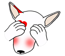 Bull Terrier of heart mark sticker #2575535