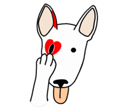 Bull Terrier of heart mark sticker #2575536