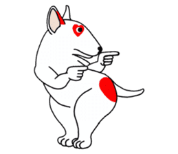 Bull Terrier of heart mark sticker #2575537