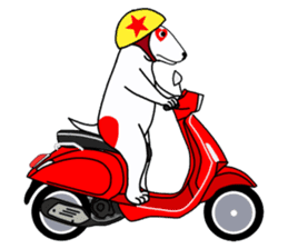 Bull Terrier of heart mark sticker #2575538