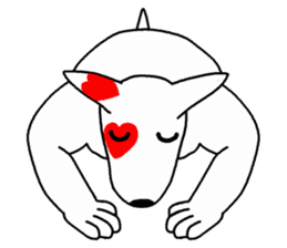 Bull Terrier of heart mark sticker #2575539