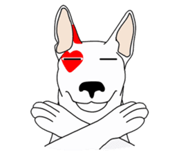 Bull Terrier of heart mark sticker #2575541