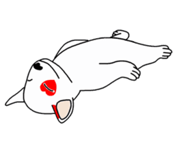 Bull Terrier of heart mark sticker #2575543