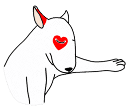Bull Terrier of heart mark sticker #2575544