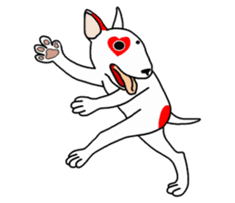 Bull Terrier of heart mark sticker #2575545