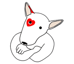 Bull Terrier of heart mark sticker #2575546