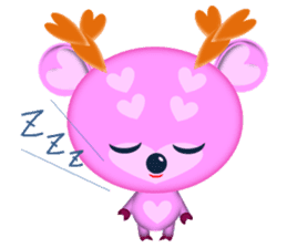 Pink deer "momo" sticker #2575872