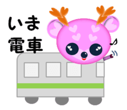 Pink deer "momo" sticker #2575874
