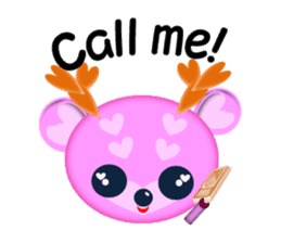 Pink deer "momo" sticker #2575882
