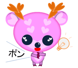 Pink deer "momo" sticker #2575887