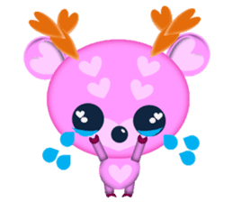 Pink deer "momo" sticker #2575888