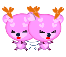 Pink deer "momo" sticker #2575890