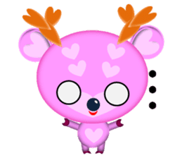 Pink deer "momo" sticker #2575892