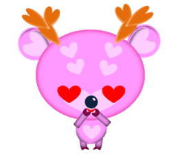 Pink deer "momo" sticker #2575896
