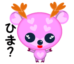 Pink deer "momo" sticker #2575900