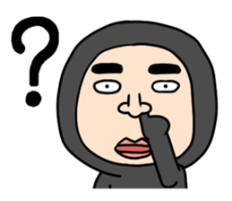 Middle-aged man with wearing tights sticker #2577559