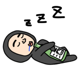 Middle-aged man with wearing tights sticker #2577560