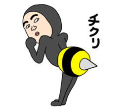 Middle-aged man with wearing tights sticker #2577562