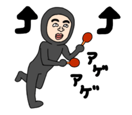 Middle-aged man with wearing tights sticker #2577564