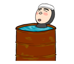 Middle-aged man with wearing tights sticker #2577570