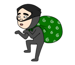 Middle-aged man with wearing tights sticker #2577571