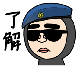 Middle-aged man with wearing tights sticker #2577572