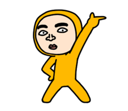 Middle-aged man with wearing tights sticker #2577578