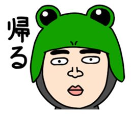 Middle-aged man with wearing tights sticker #2577585