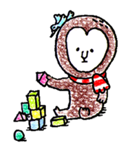 MUFFLERS drawn with the colored pencil sticker #2577870