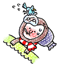 MUFFLERS drawn with the colored pencil sticker #2577874